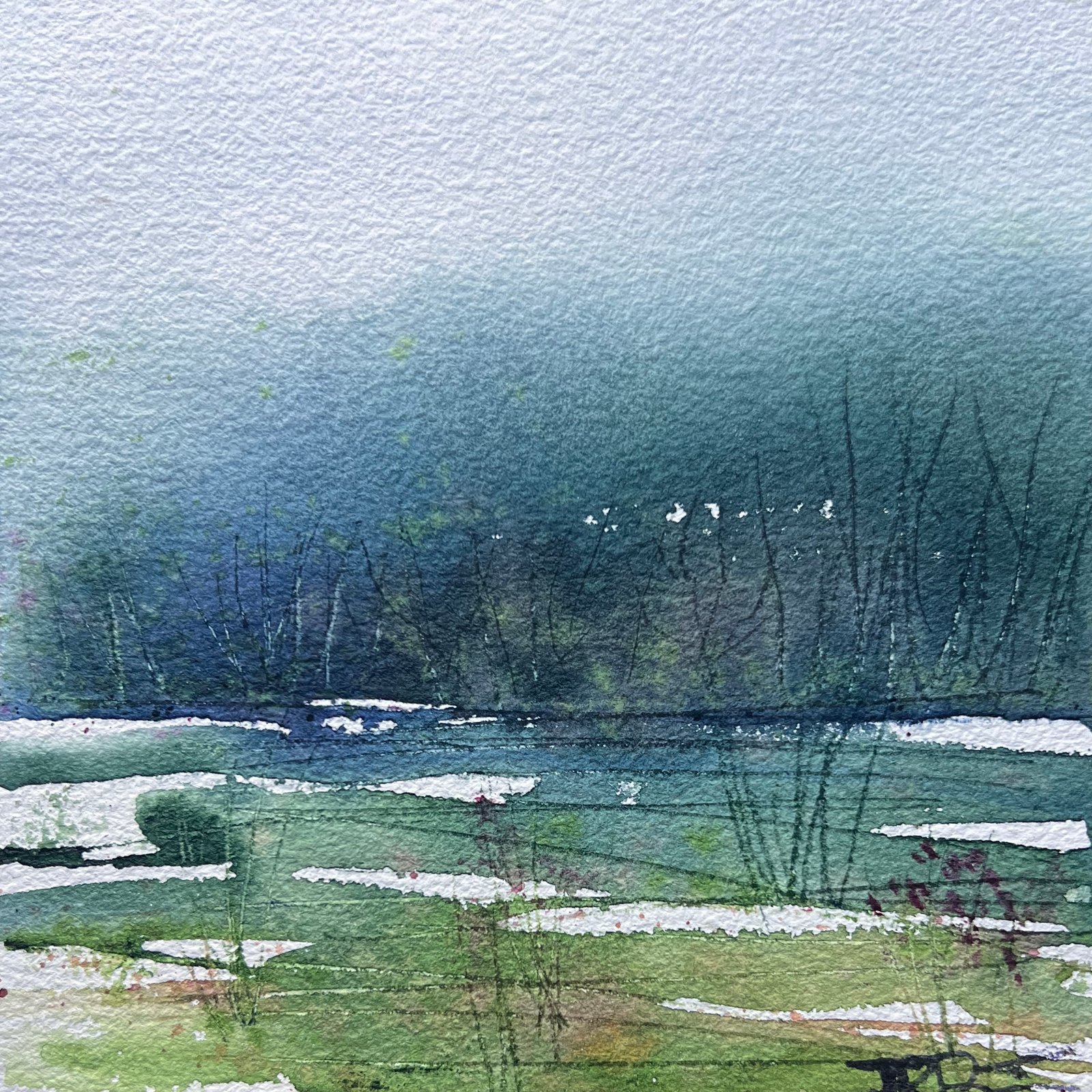 What’s that purple thing, 8×8 watercolor