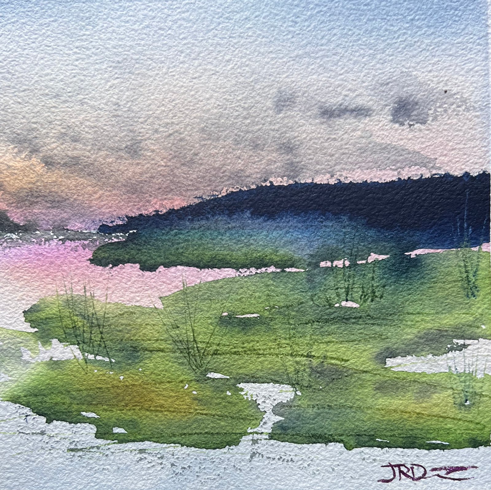 What’s over there, 8×8 watercolor