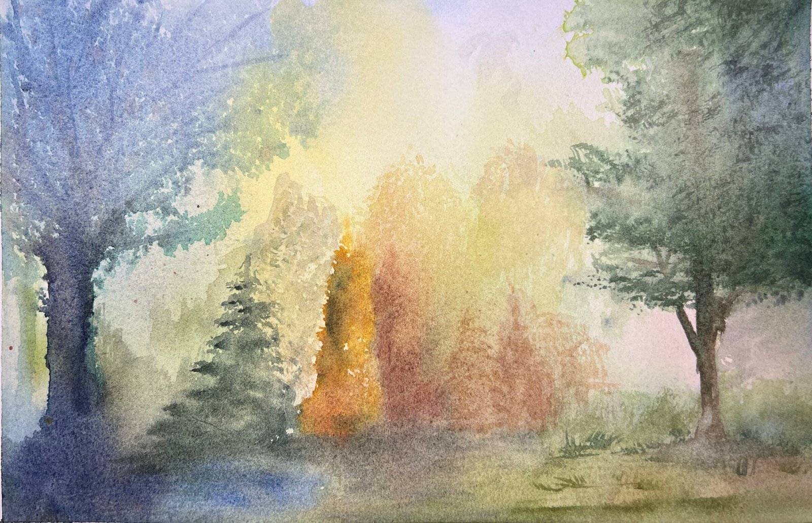 Clearing, 8x12in watercolor